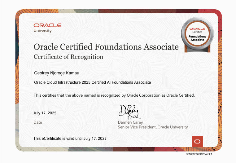 Oracle Certified Foundations Associate